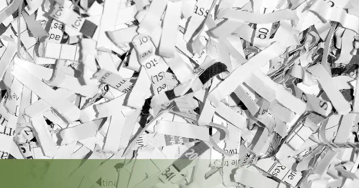 Professional paper shredding services with cross-cut shredders
