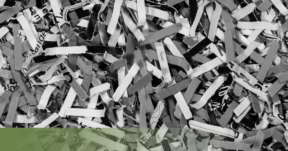 Secure shredding services compliant with BS EN 15713